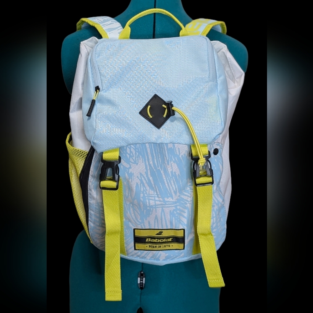 NWT Babolat Junior Classic Tennis Backpack - White / Blue / Yello